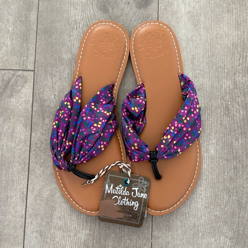 New Matilda Jane Women’s Sandals ‘Toes In the sand’ Flip Flops size 7